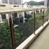 御金晓岛别墅阳台红古铜色玻璃栏杆 LG-032