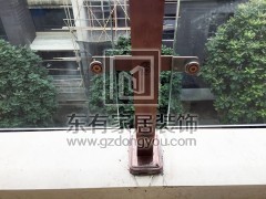 御金沙晓岛别墅阳台不锈钢玻璃红古铜色栏杆 LG-032