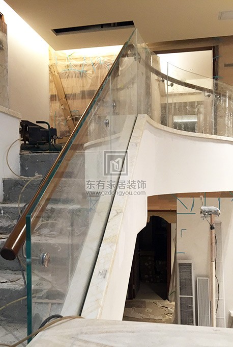 广州珀莱雅防木PVC楼梯扶手安装工程 FS-020