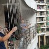 广州小区不锈钢阳台护栏、隐形防盗网安装工程 FDW-013