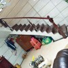 不锈钢立柱楼梯扶手(木面) FS-053