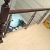 不锈钢立柱楼梯扶手(木面)  FS-053