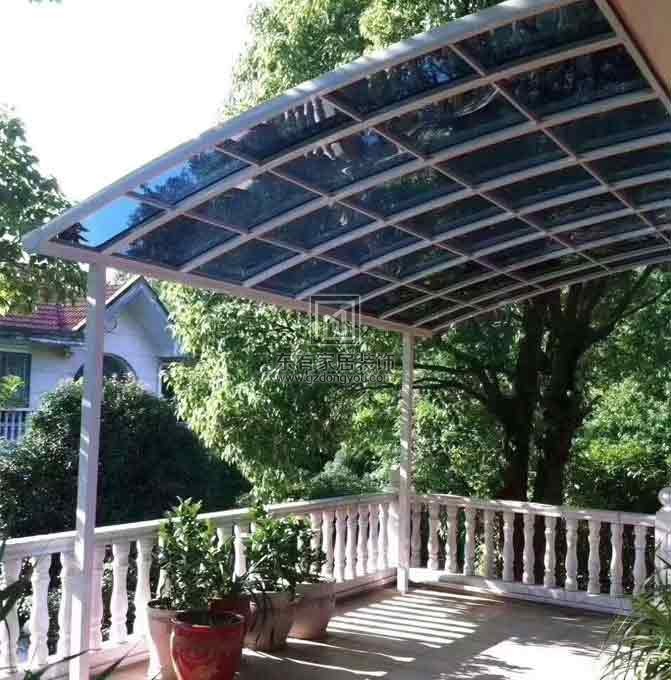 别墅铝合金阳光板雨棚