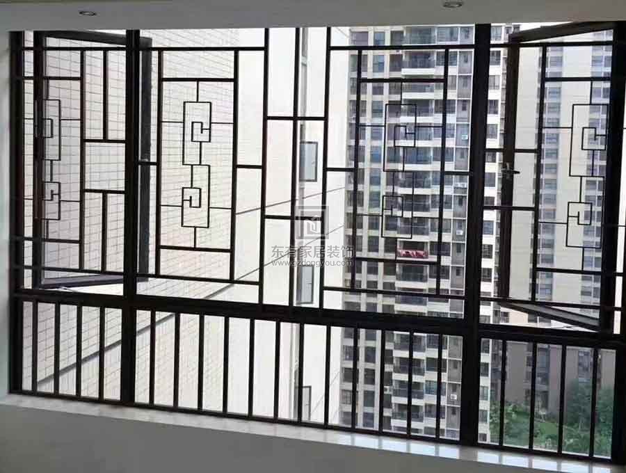 南沙湾封阳台纱窗铝窗花案例实拍