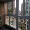 万科山景城白色铝合金纱窗一体平开窗封阳台 MC-194