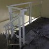 不锈钢镀白色楼梯扶手科学城科翔路周先生家不锈钢烤漆楼梯扶手 FS-073